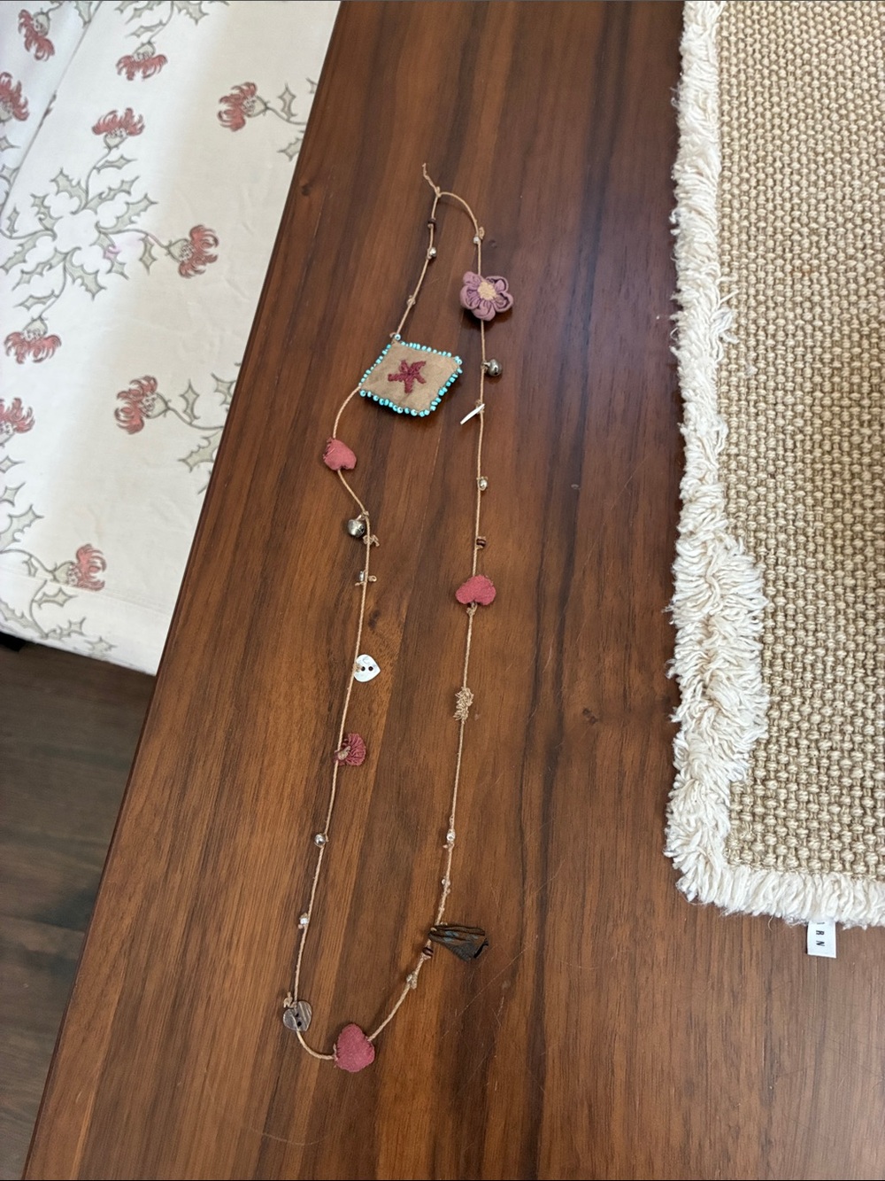 Magnolia Pearl Pink & Turquoise Beaded Long Necklace